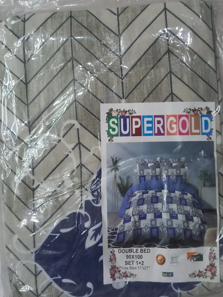 SUPER GOLD DOUBLE BED BEDSHEET