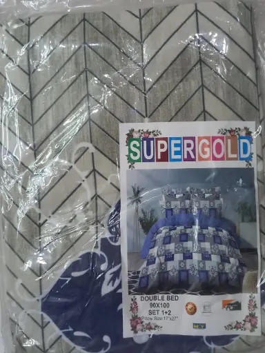 SUPER GOLD DOUBLE BED BEDSHEET